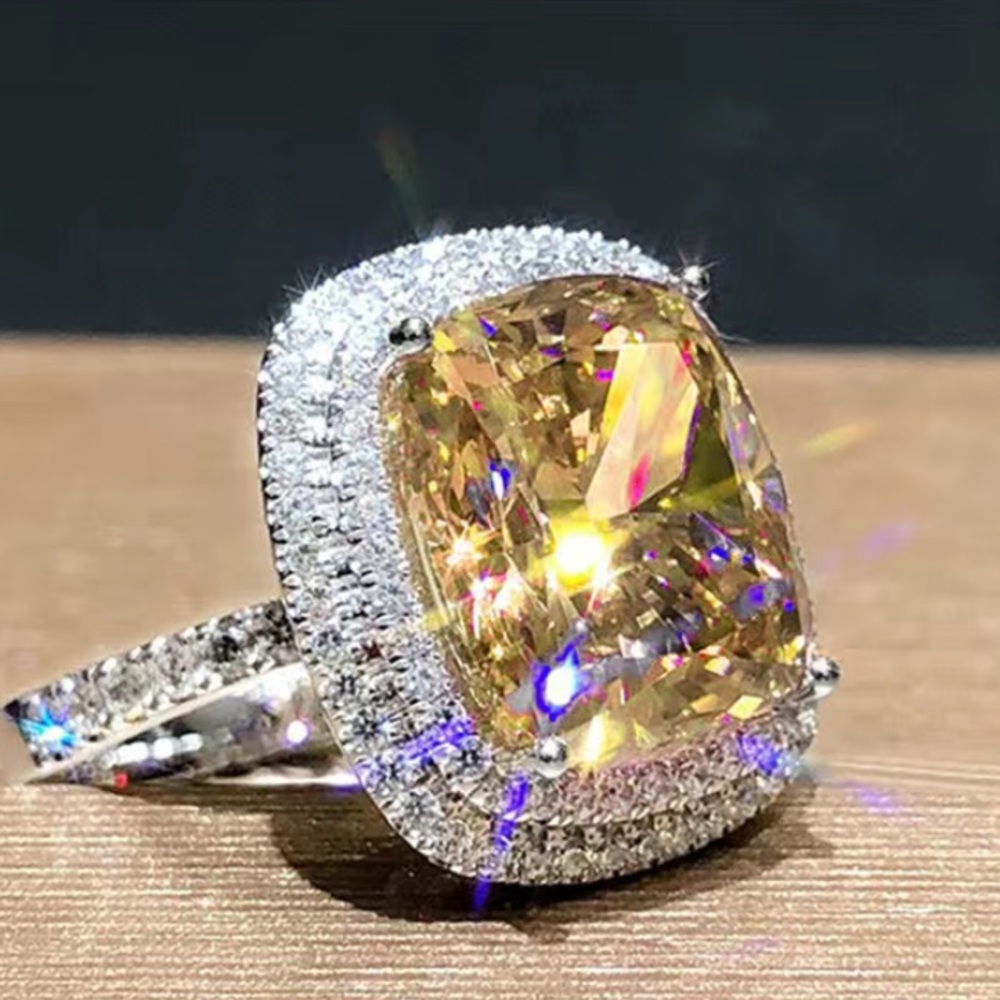2.5 carat Citrine & Diamond Ring